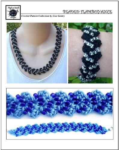 Beaded Flamboyance Crochet Pattern #115 For Necklace And Bracelet