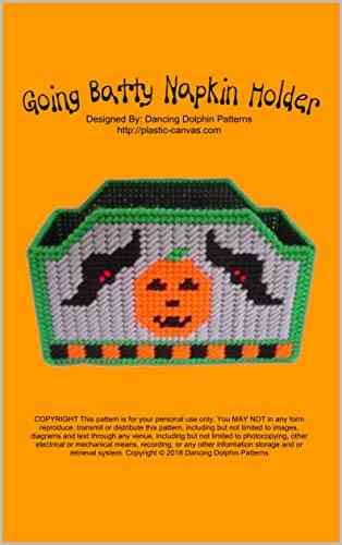 Going Batty Napkin Holder: Halloween Plastic Canvas Pattern