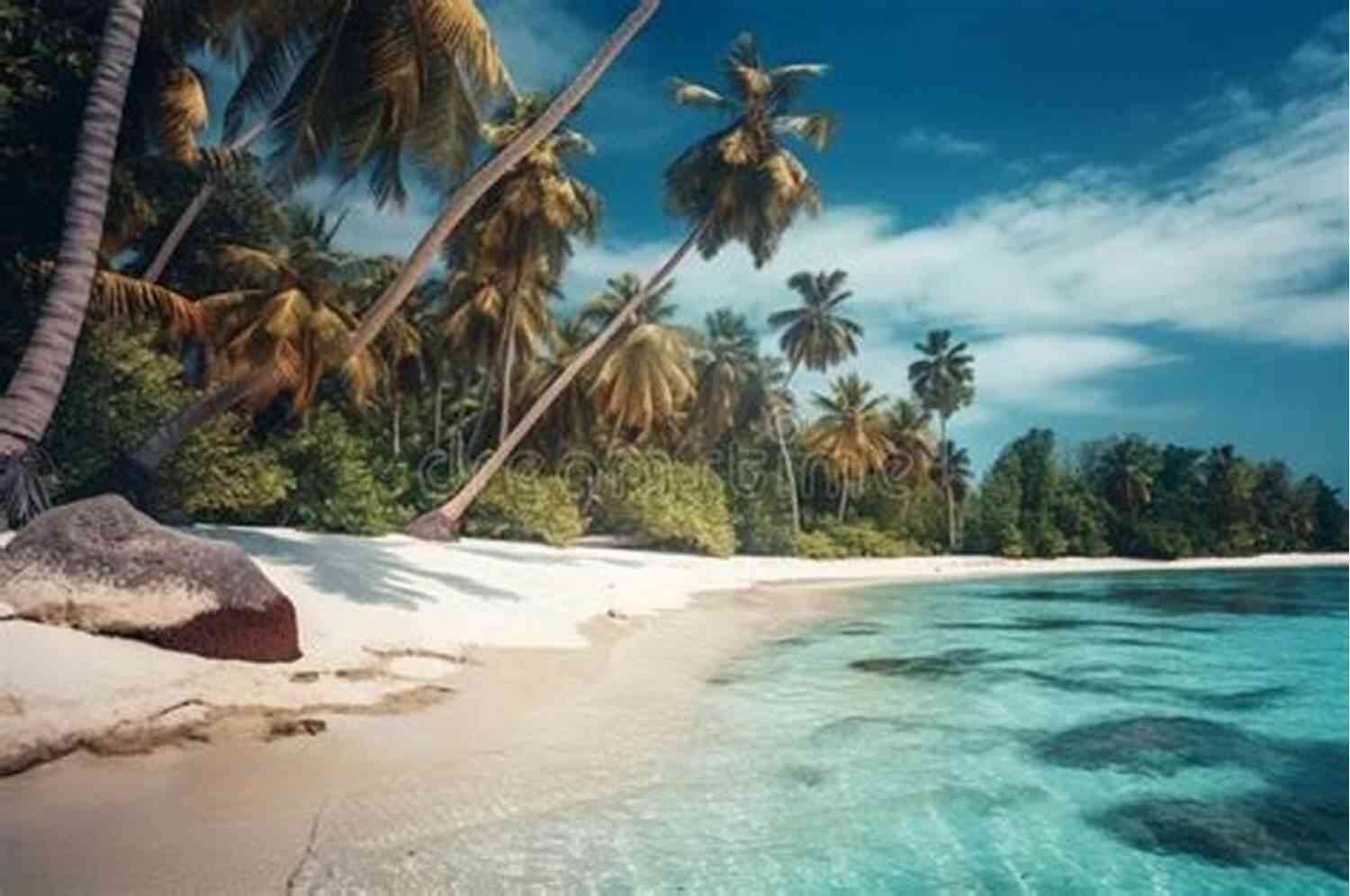 Almost Home Mordan: Picture Of A Pristine Beach Surrounded By Lush Palm Trees Almost Home C M Mordan