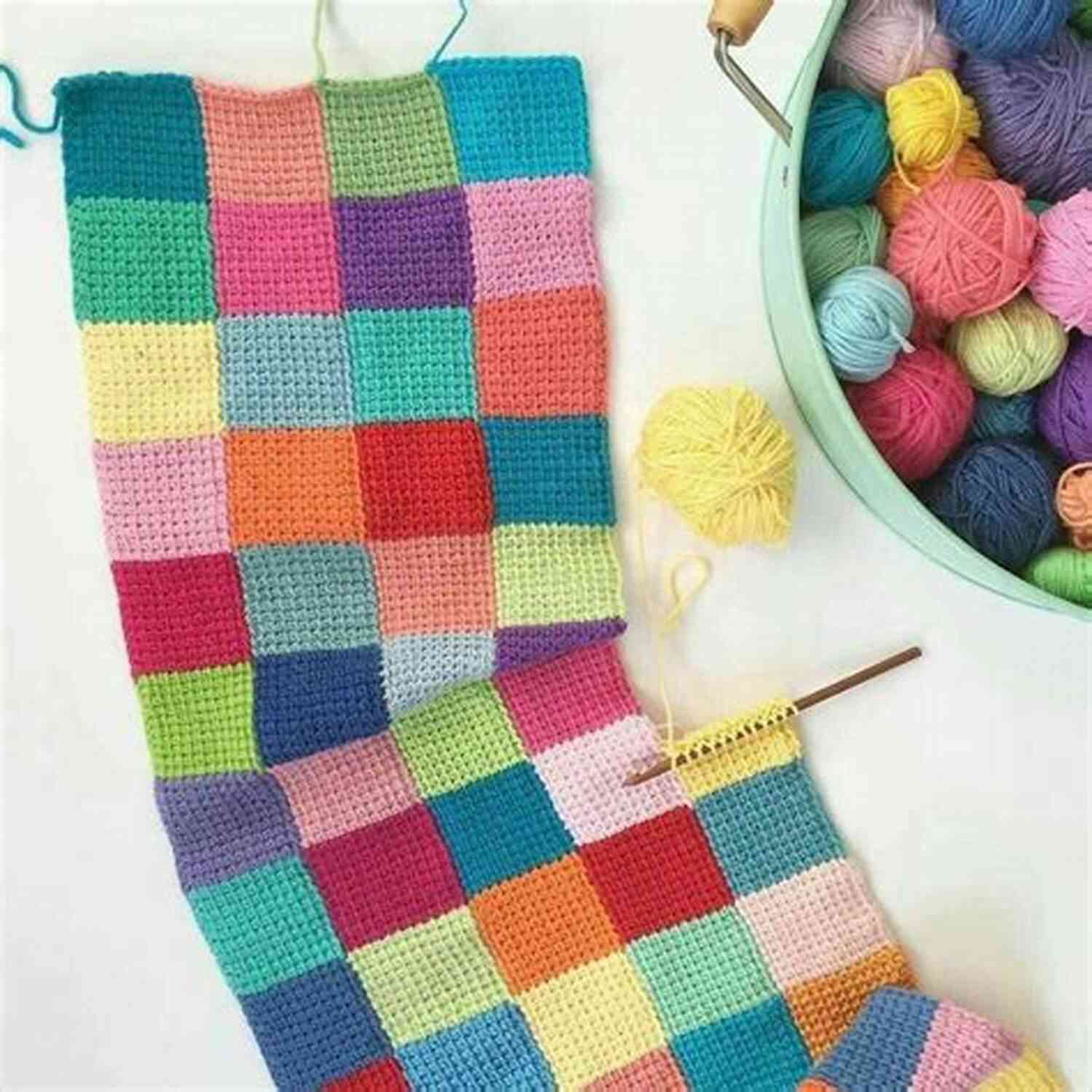 Beautifully Crocheted Granny Square Blanket Draped Over A Couch Granny Square Motif: Crochet Pattern