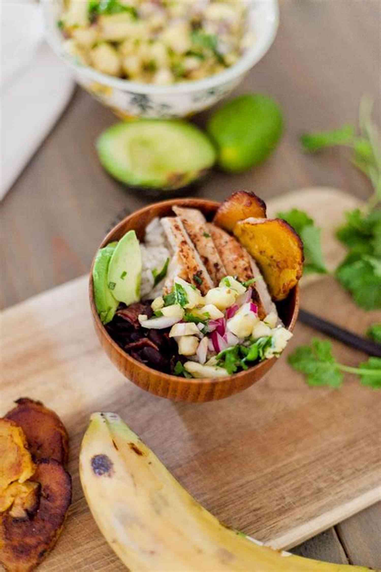Caribbean Cuisine: Plate Filled With Delicious Jerk Chicken, Pineapple, Plantains, And Tropical Fruits. The Trip Of A Lifetime (Caribbean 5)