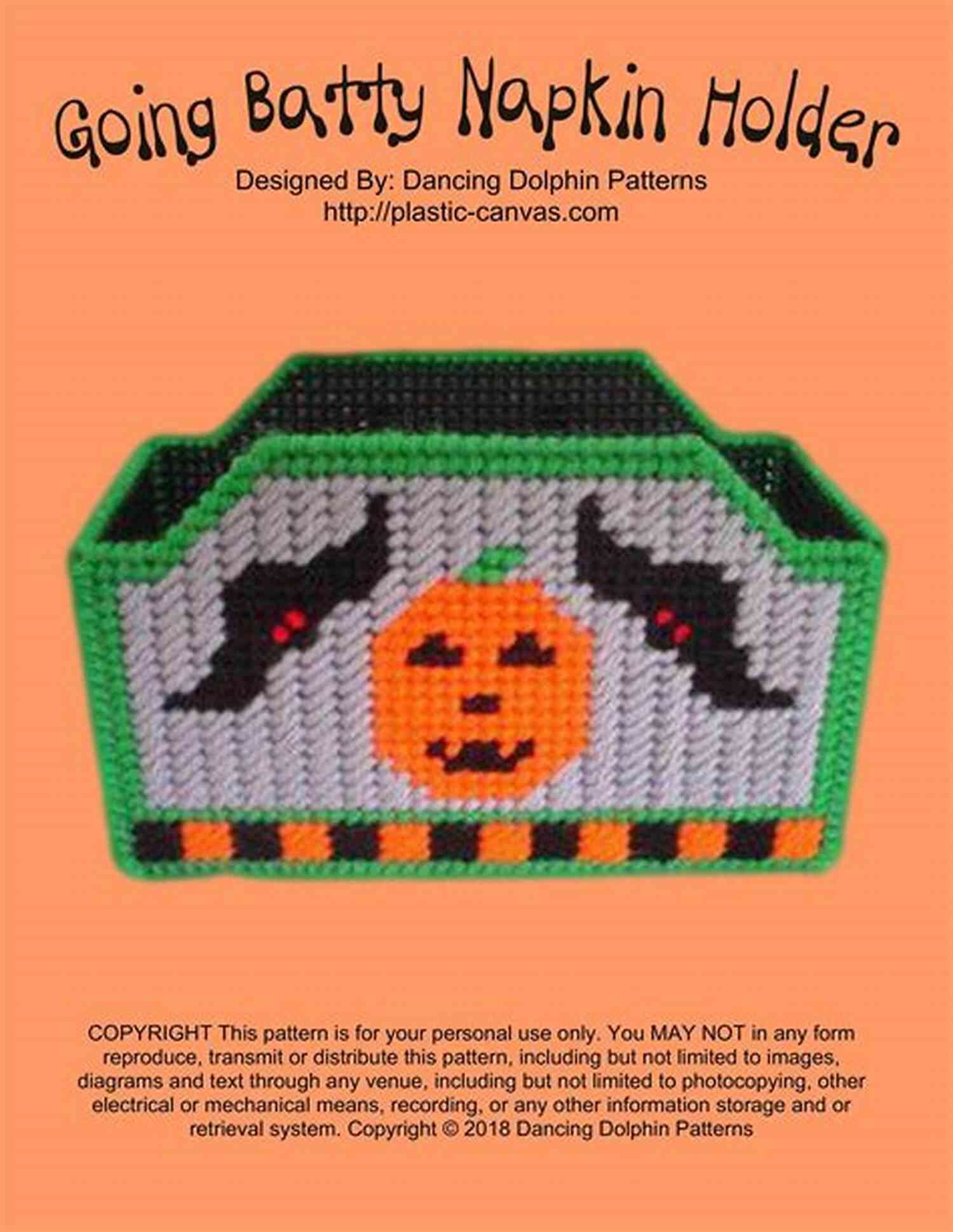 Going Batty Napkin Holder Halloween Plastic Canvas Pattern Going Batty Napkin Holder: Halloween Plastic Canvas Pattern