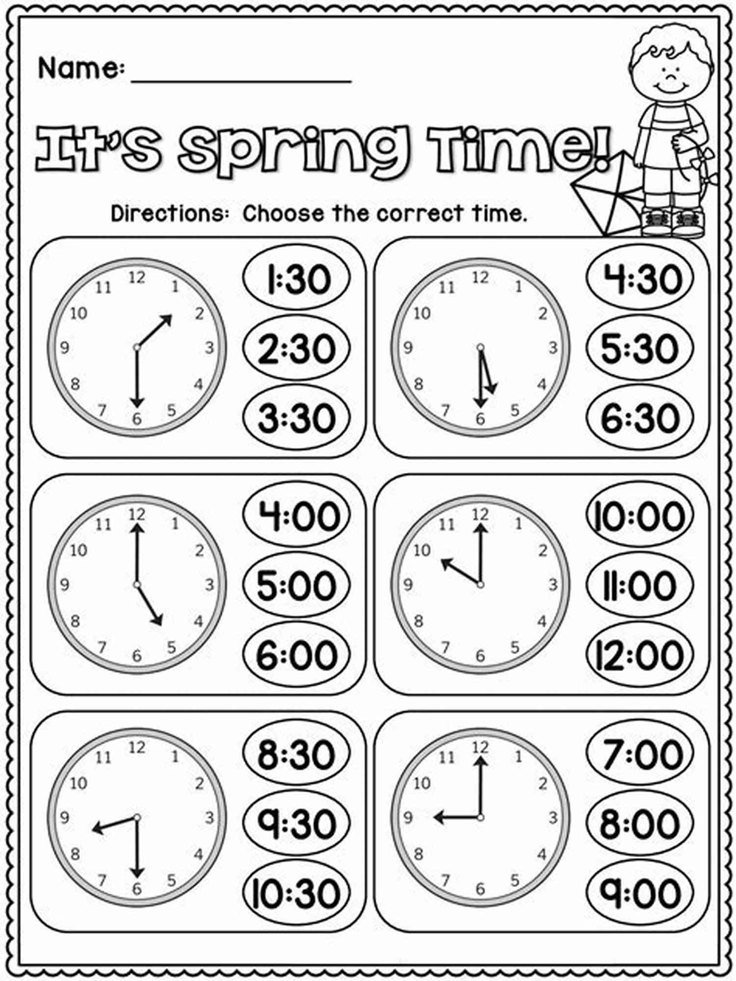 Improved Work Performance Five On The Clock Activity Sheet