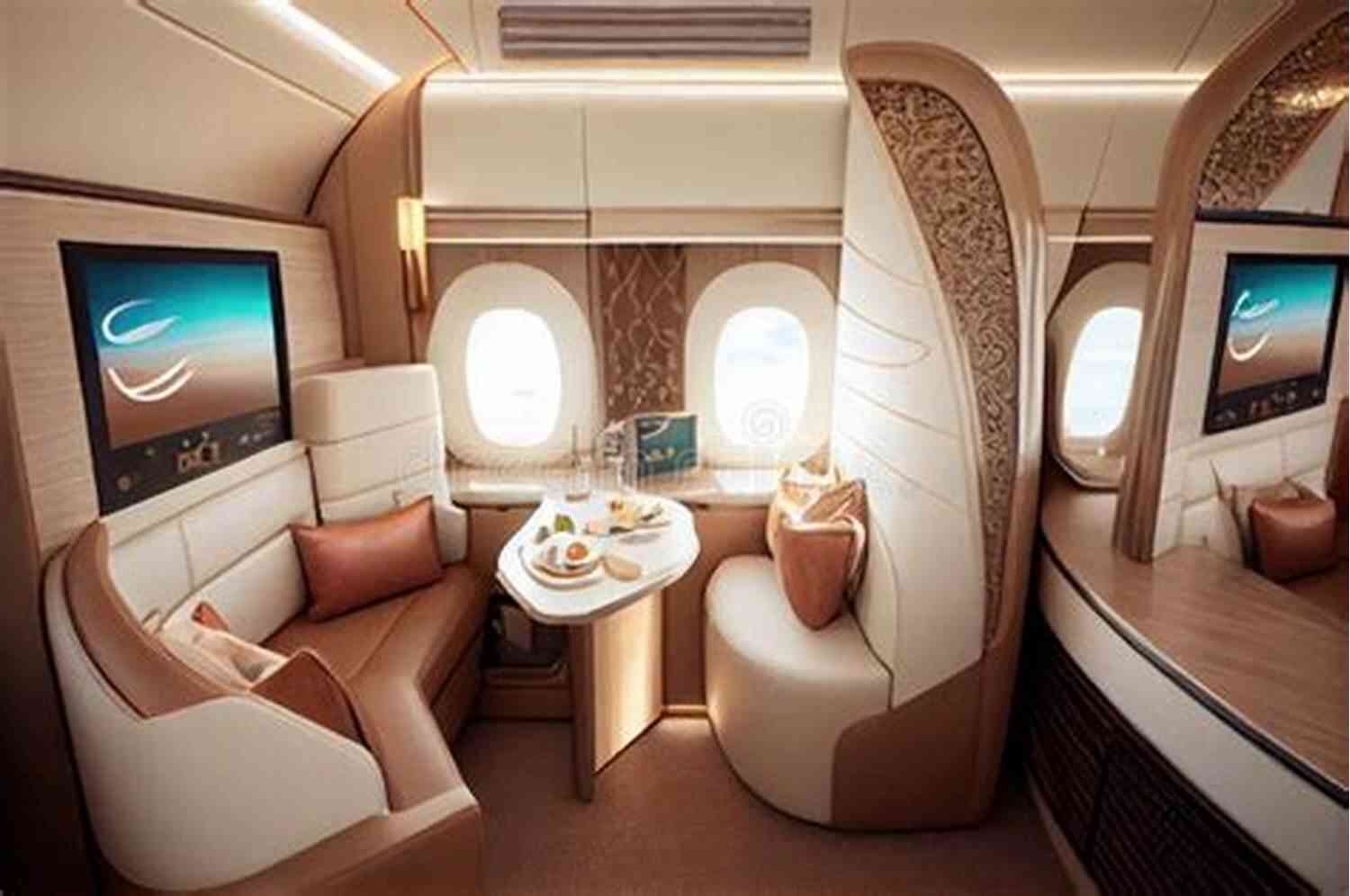 Luxurious First Class Cabin With Plush Leather Seats, A Personal Entertainment System, And A Glass Of Champagne The Stopover (The Miles High Club 1)