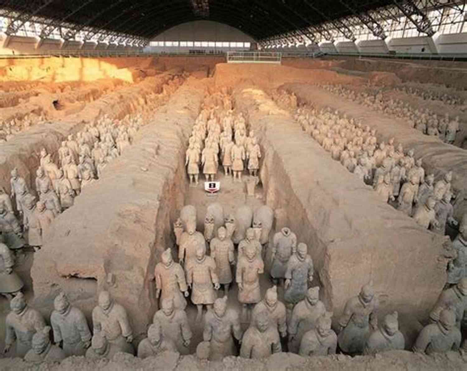 Rows Of Life Size Terracotta Warriors In A Pit Near The Tomb Of Emperor Qin Shi Huang Six: Pieces Of The Past Vol 6