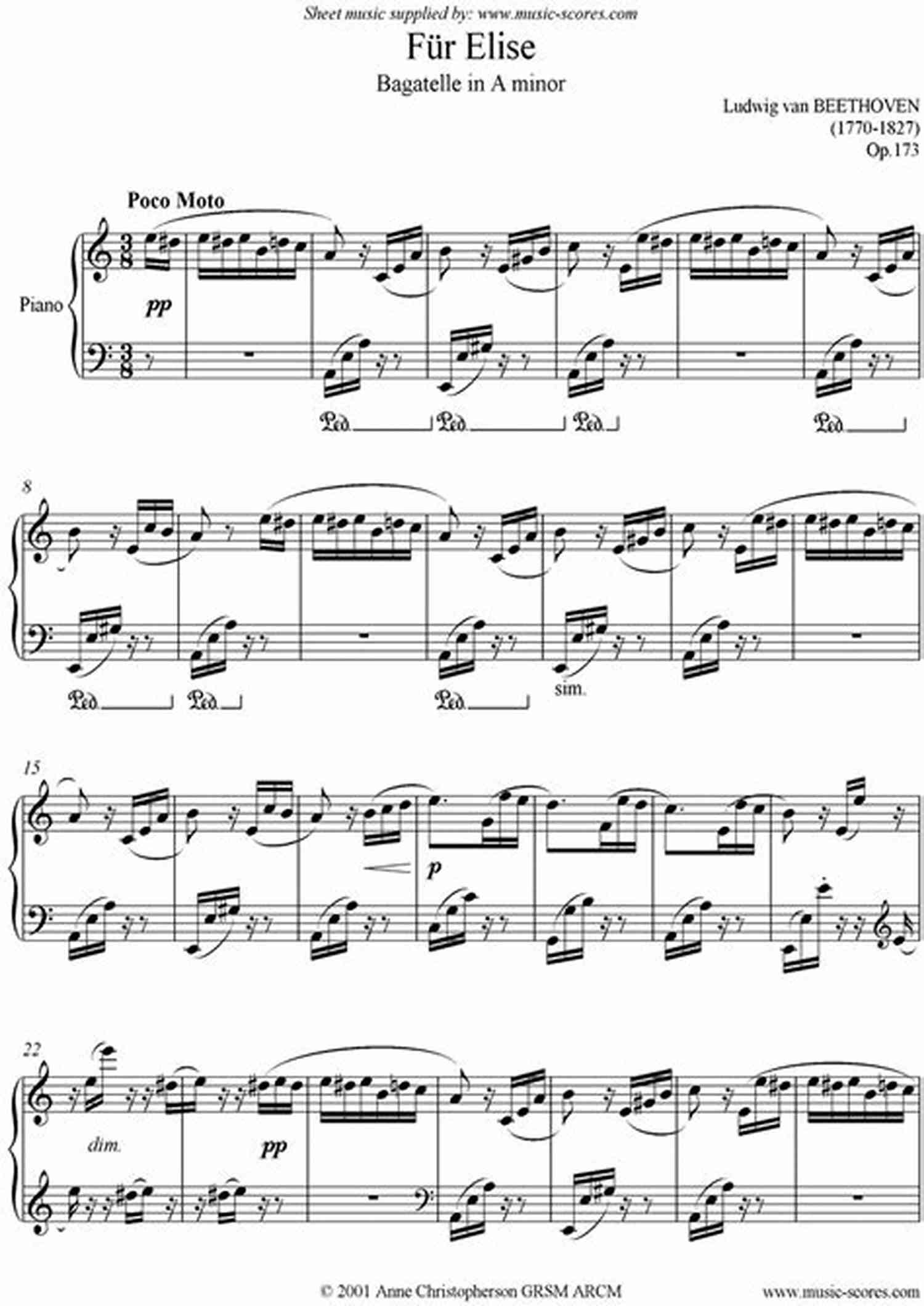 Sheet Music Featuring Für Elise First Steps In Keyboard Literature: The Easiest Early Intermediate Piano Classics To Moderns In Original Forms
