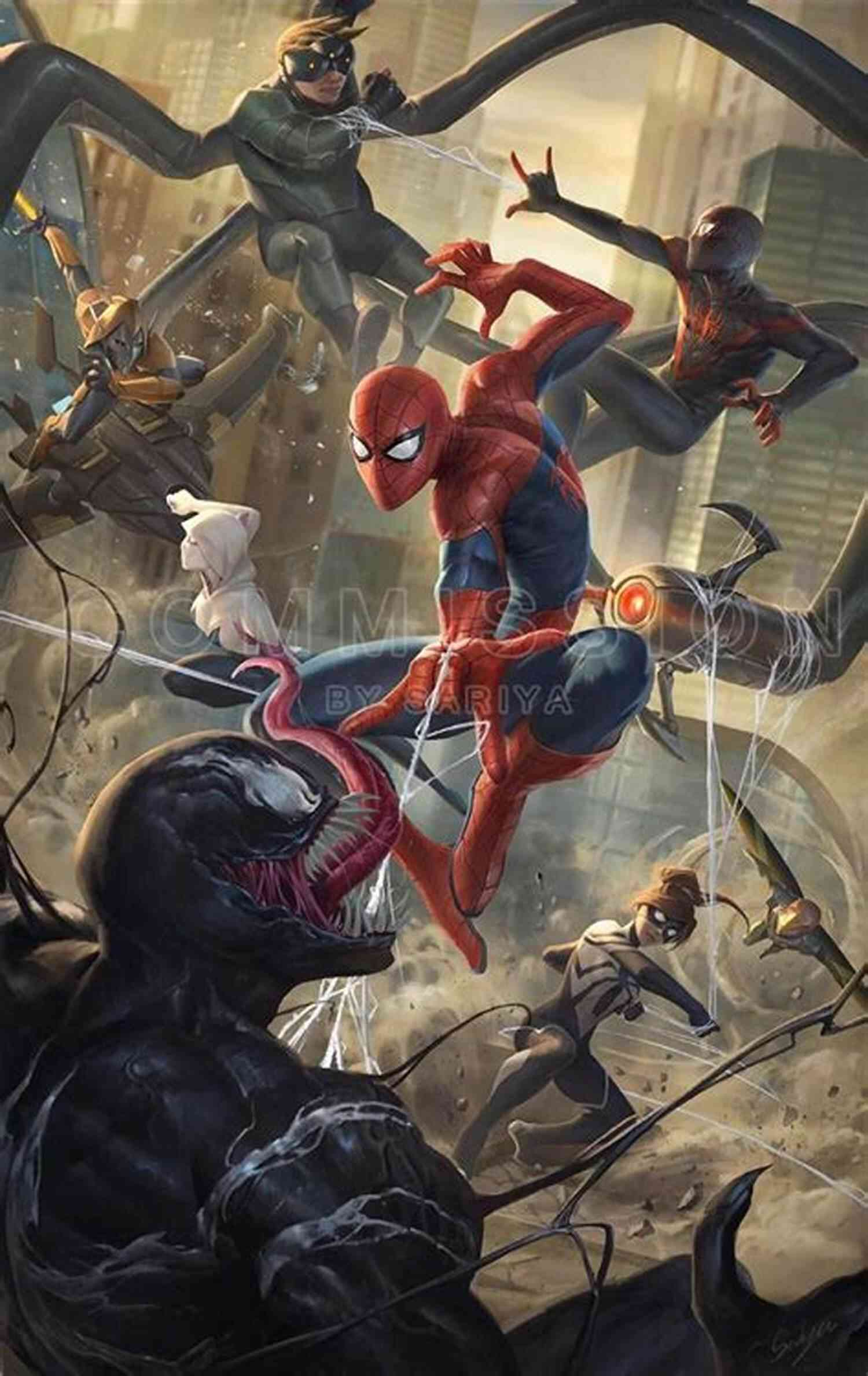 So Spider So What 55 Cover Image Featuring Multiple Spider Men And Villains In An Epic Battle So I M A Spider So What? #55 2
