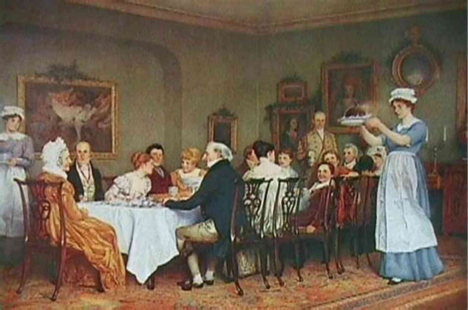 Traditional Victorian Christmas Dinner, As Depicted In Old Christmas Illustrated Old Christmas Illustrated Lindsay Price